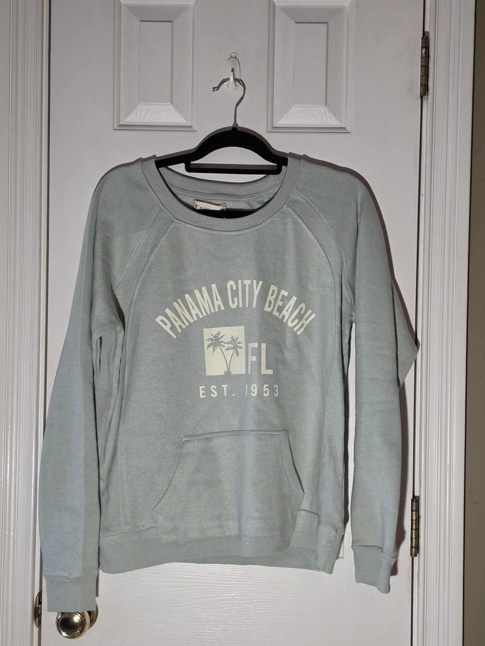 Panama City Beach Graphic Pullover Sweatshirt NEW Sage Green Beach Florida Vacay